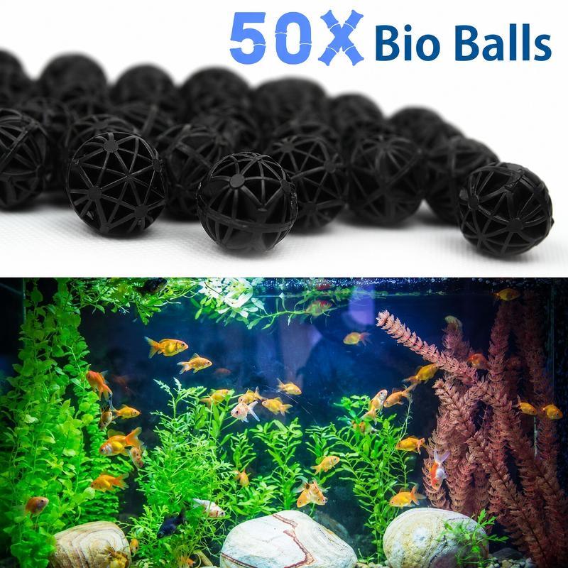 Marine Aquarium Filter Media - 50 Pezzi Sfere Filtranti Bio per