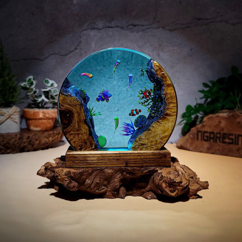 Aquarium & Marine Museum - Lampada da Tavolo in Resina con